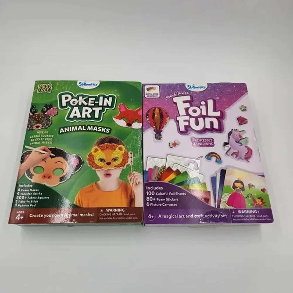 Skillmatics Foil Fun Unicorns and Princesses & Poke In Art Animal Kids Age 4+